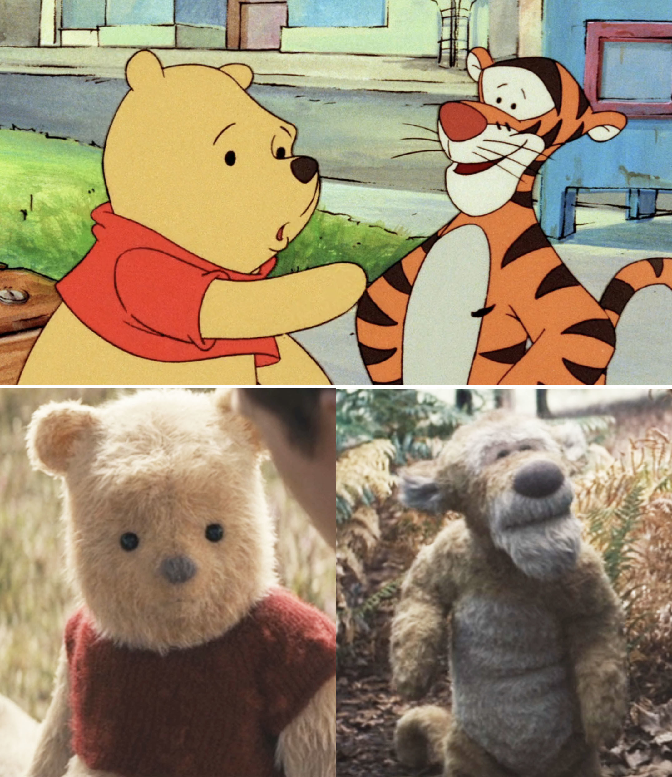 Screen grabs from &quot;Winnie the Pooh&quot; and &quot;Christopher Robin&quot;