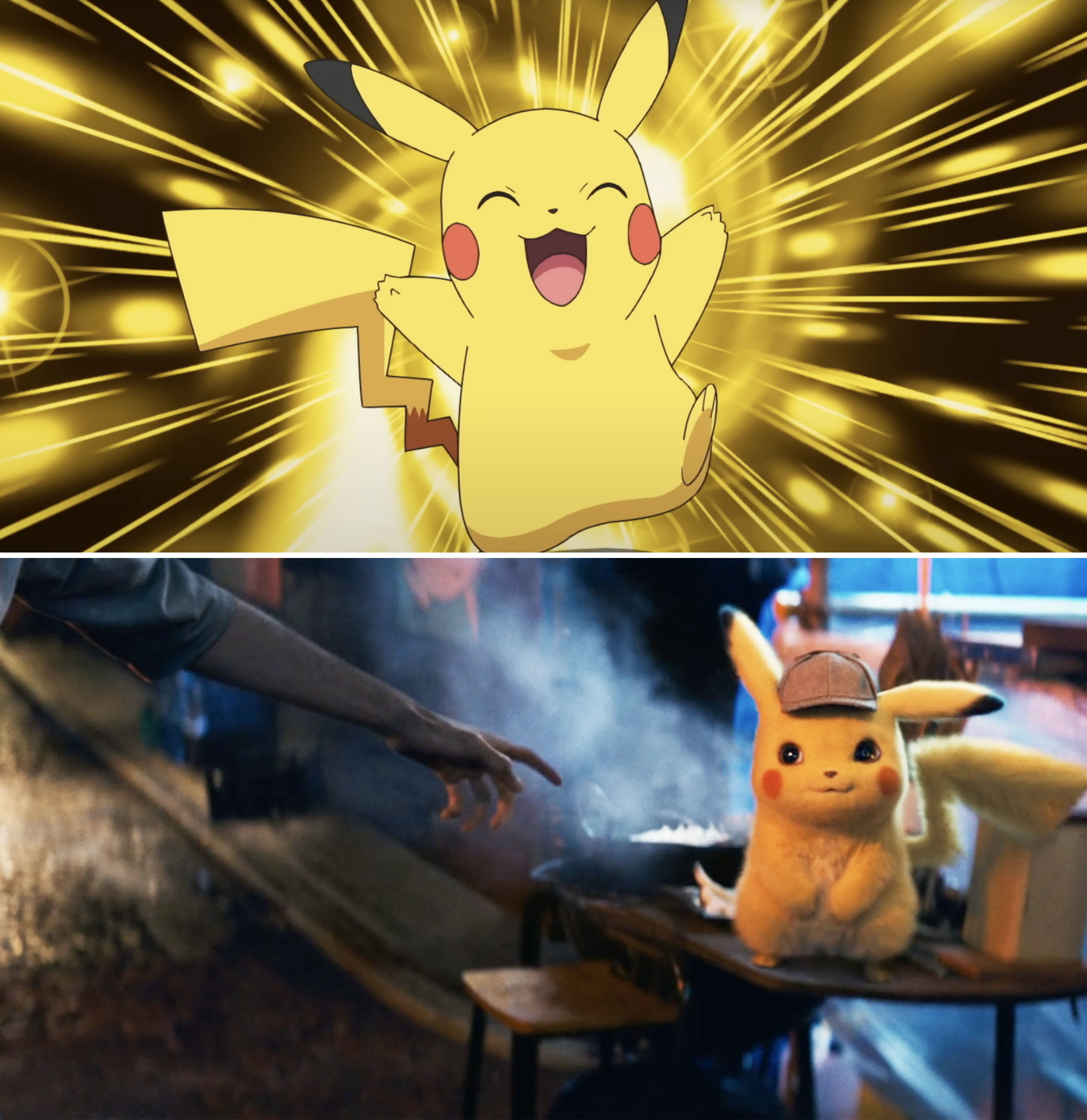 Screenshots from &quot;Pokémon&quot; and &quot;Detective Pikachu&quot;