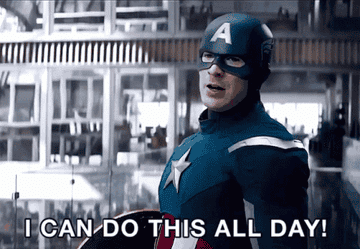 Captain America saying &quot;I can do this all day&quot;