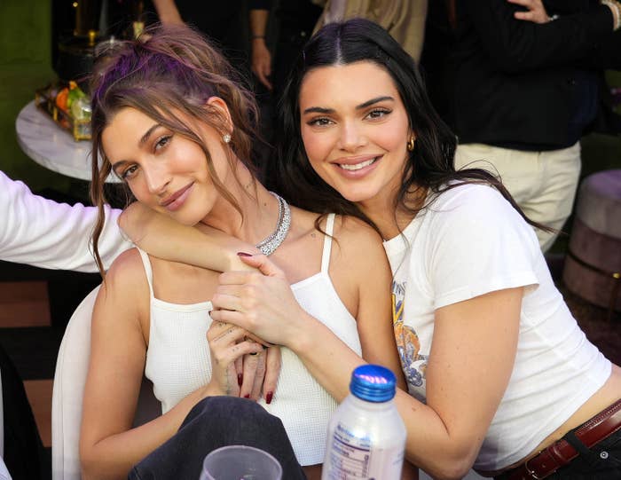 A closeup of Kendall and Hailey
