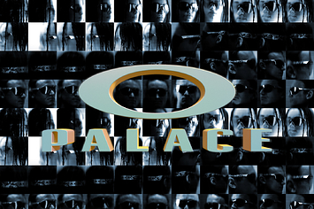 palace oakley logo is pictured
