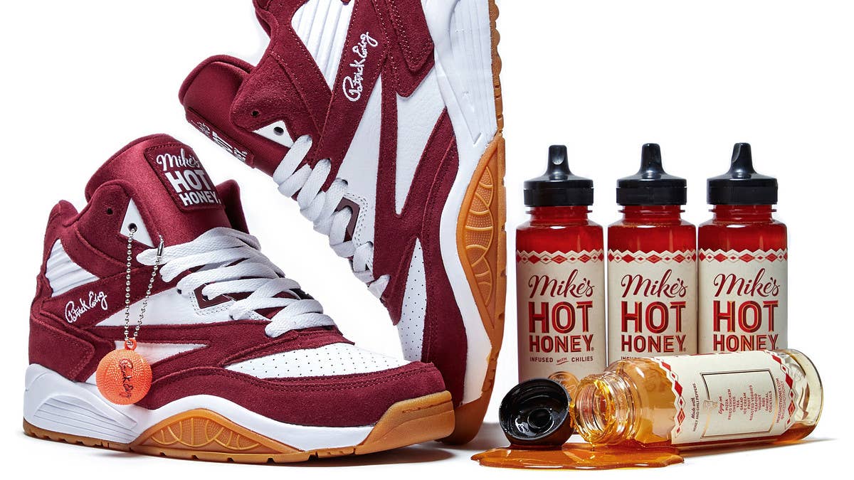 Mike's Hot Honey has joined forces with Ewing Athletics to deliver a food-inspired Sport Lite collab in April 2023. Click here for the official release info.