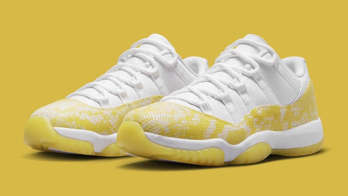 A new 'Yellow Snakeskin' colorway of the Air Jordan 11 Low is releasing in May 2023. Click here for the official release details and a detailed look.