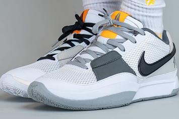 Nike Ja 1 Light Smoke Grey Release Date On-Foot Pair DR8785-100