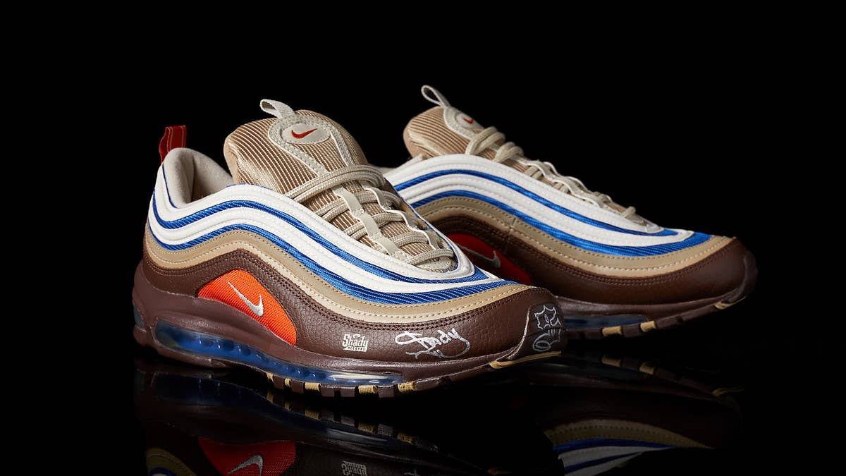 The luxury consignment marketplace The RealReal is selling the extremely rare 'Eminem' Air Max 97 for Air Max Day 2022 for a whopping $50,000.