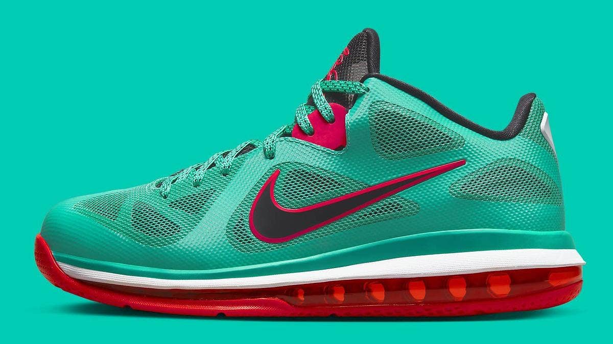 The 'Reverse Liverpool' Nike LeBron 9 Low is a remix of the original colorway that celebrates LeBron James' ownership stake in the iconic English football club.