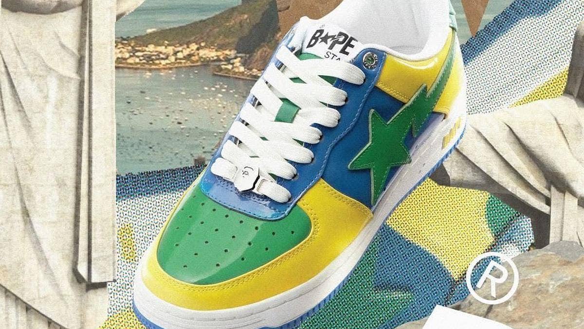 Bape dresses its popular Bape Sta sneaker in national colors for the three new colorways that are releasing in July 2022. Find the release details here.