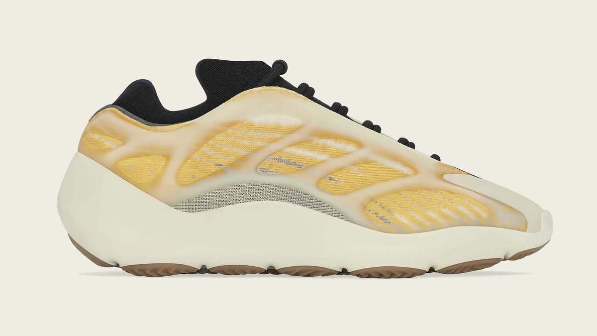 A new 'Mono Safflower' colorway of the Adidas Yeezy 700 V3 is releasing in March. Click here for the official release info and a closer look.