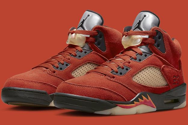 Air jordan 5 retro hotsell raging bull red suede