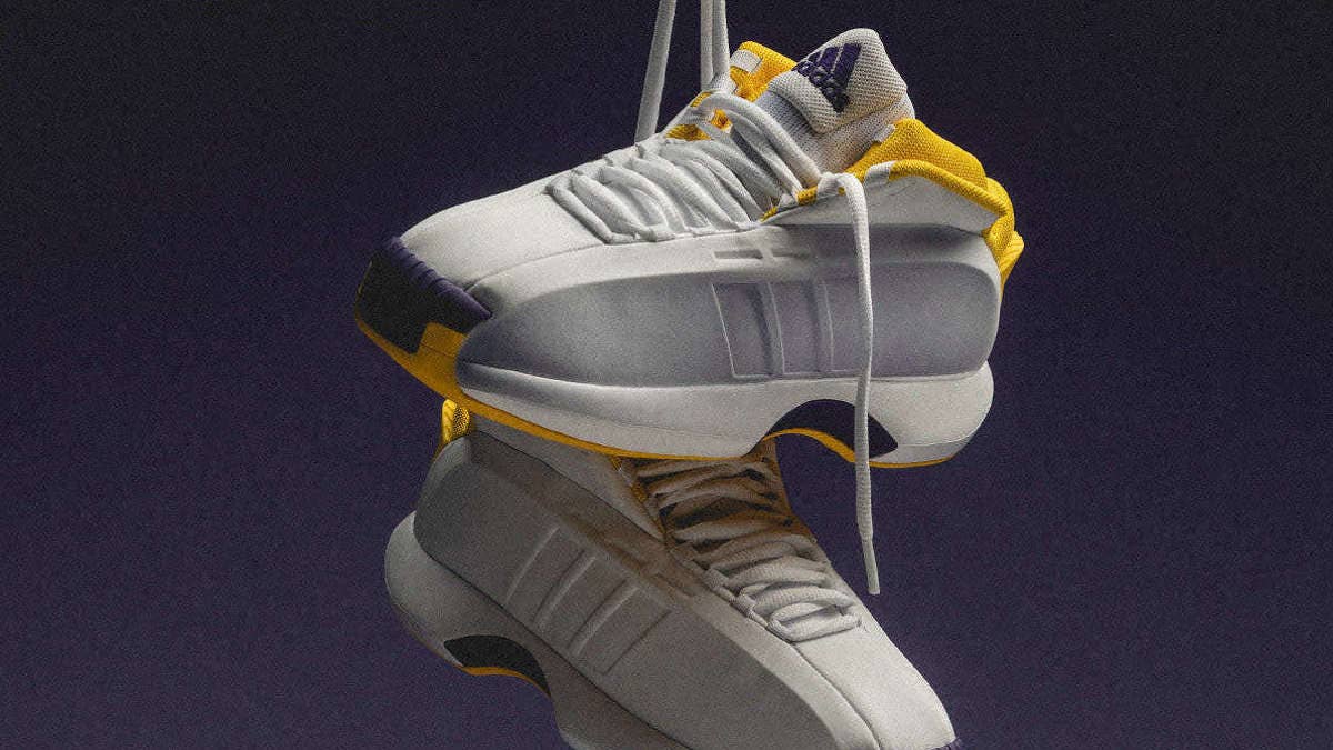 The classic 'Lakers Home' colorway of the Adidas Crazy 1 is returning in February 2023. Click here for the official release details and how to buy a pair.