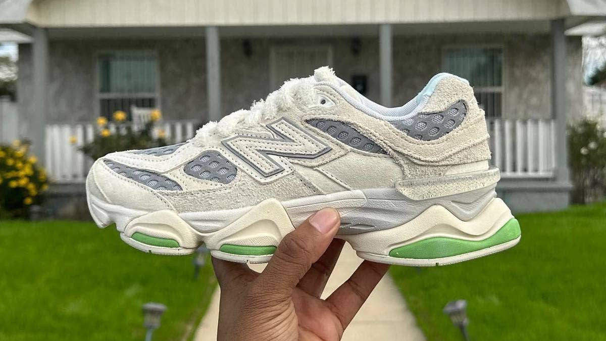 Bricks &amp; Wood founder Kacey Lynch shares a preview of the label's upcoming New Balance 9060 collab on Instagram. Here's when you can buy the shoe.