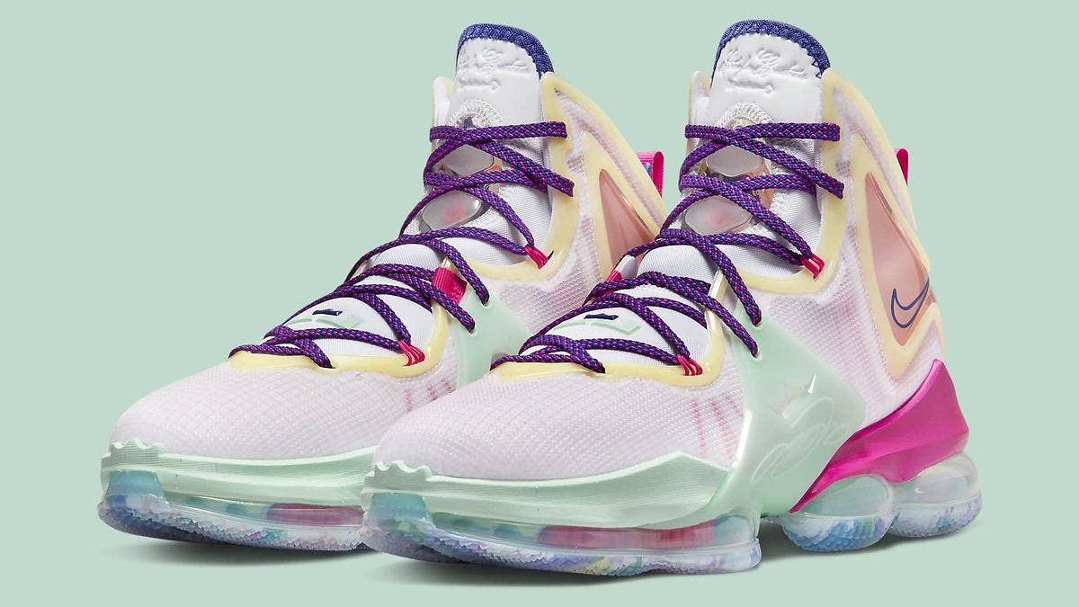 A Valentine's Day-themed colorway of the Nike LeBron 19 will be released as part of the 2022 Nike Basketball All-Star collection. Click here to learn more.