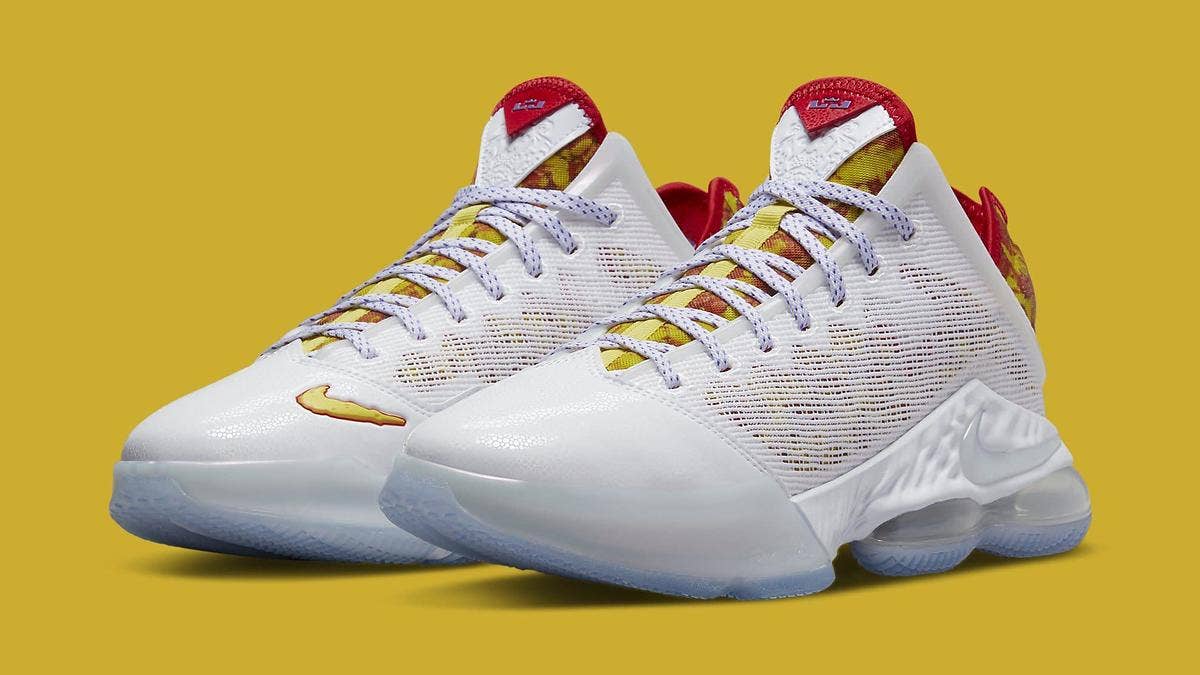 LeBron James, Nike, and Post are teaming up for a 'Magic Fruity Pebbles' version of the Nike LeBron 19 Low, which is releasing in March 2022.