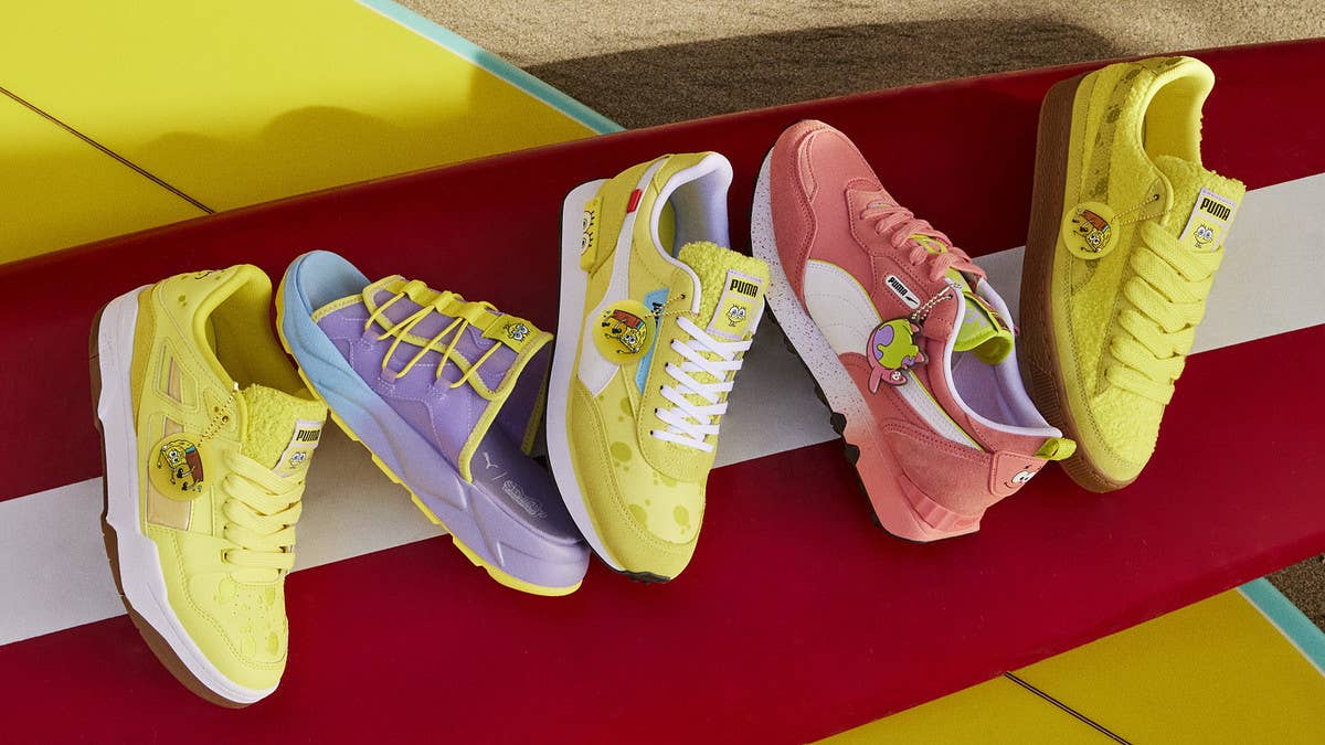 Puma has joined forces with the iconic Nickelodeon cartoon series SpongeBob SquarePants for a new sneaker and apparel collection dropping in March 2023.