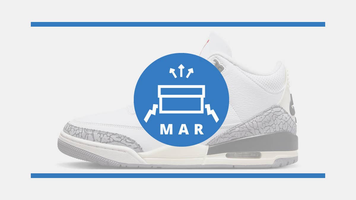 From the 'White Cement Reimagined' Jordan 3 to the 'Pine Green' Nike SB x Air Jordan 4, here are the most important Air Jordan releases for March 2023.