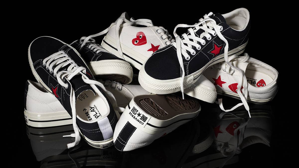 Comme des Garçons PLAY and Converse are dropping a new One Star collection in July 2022. Click here for a full look at the sneaker project and the release info.
