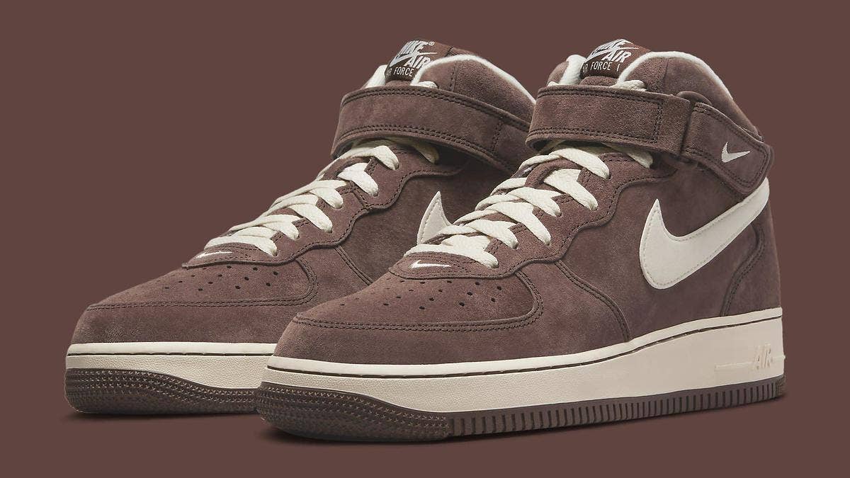 Nike is re-issuing the original Air Force 1 Mid 'Chocolate' colorway from 1998 after images have emerged. Click here for a closer look and release details.