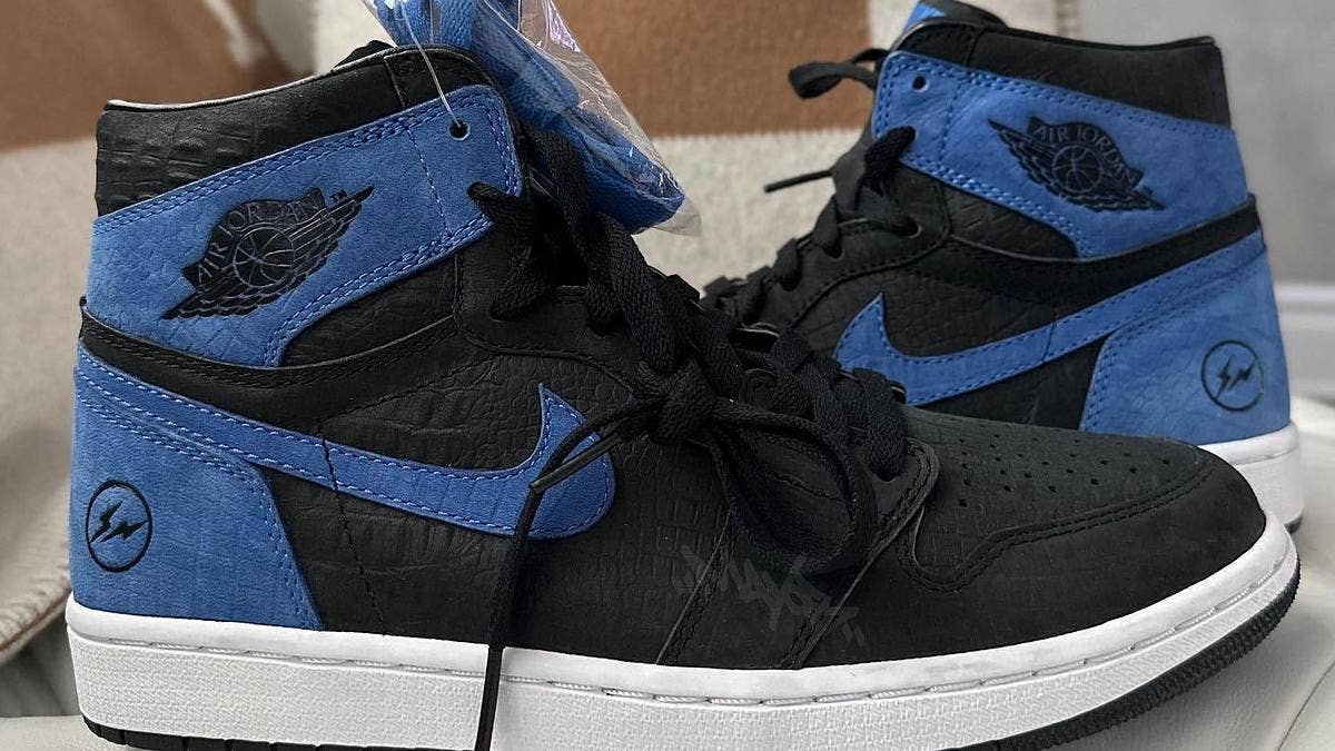 Sneaker collector Mayor shared images of an unreleased Fragment x Air Jordan 1 High collaboration with a crocodile print, along with other unreleased gems.
