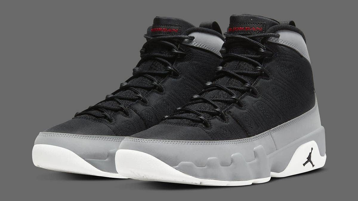A new 'Particle Grey' colorway of the Air Jordan 9 is dropping in June 2022. Click here for a closer look as well as the official release details.