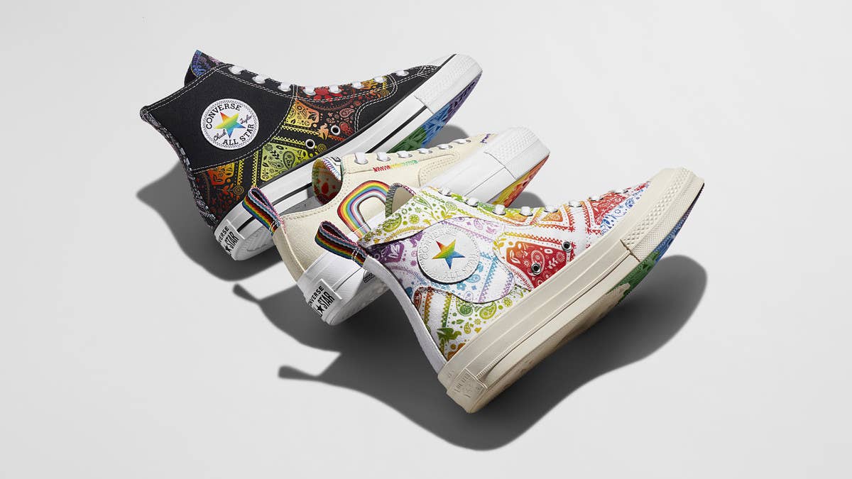 Converse is celebrating Pride month and the LGBTQIA+ community with a special footwear and apparel collection dropping in June 2022. Click here for more.