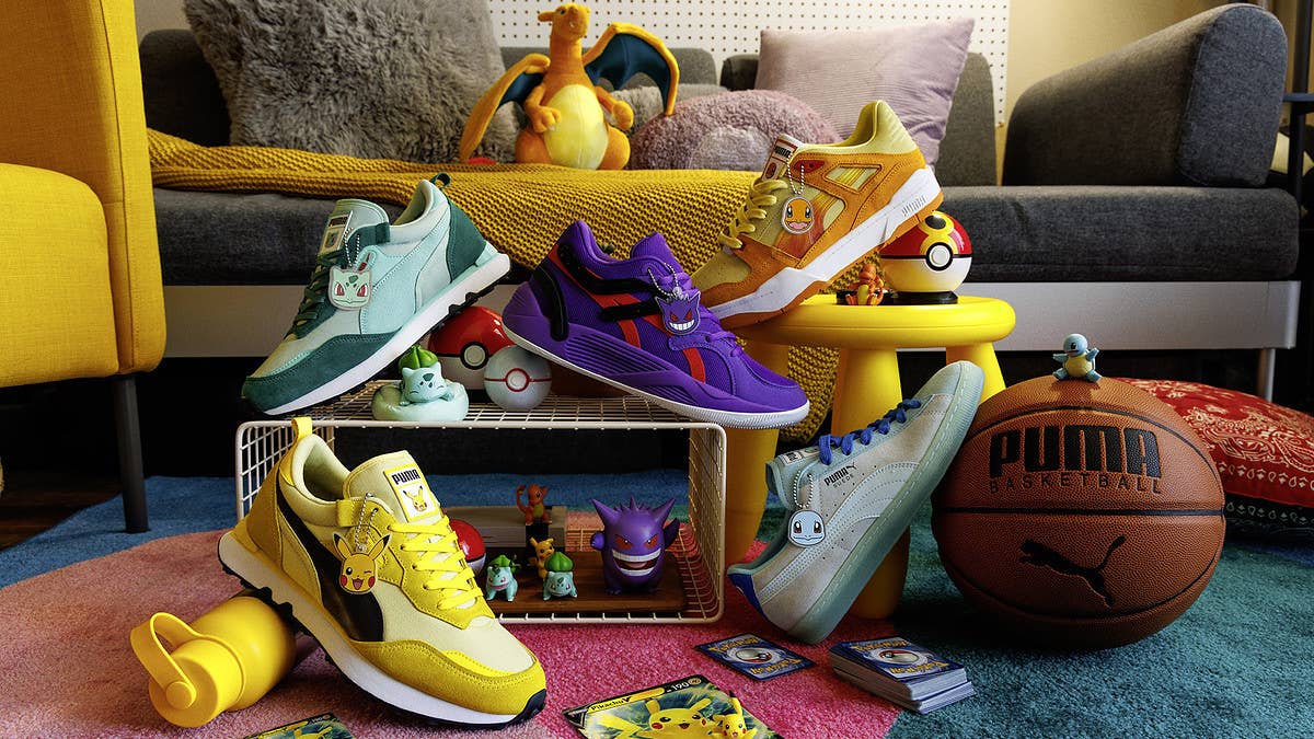 Gaming franchise Pokémon and Puma are teaming up for a range of footwear and apparel inspired by some of the most iconic characters in the game.