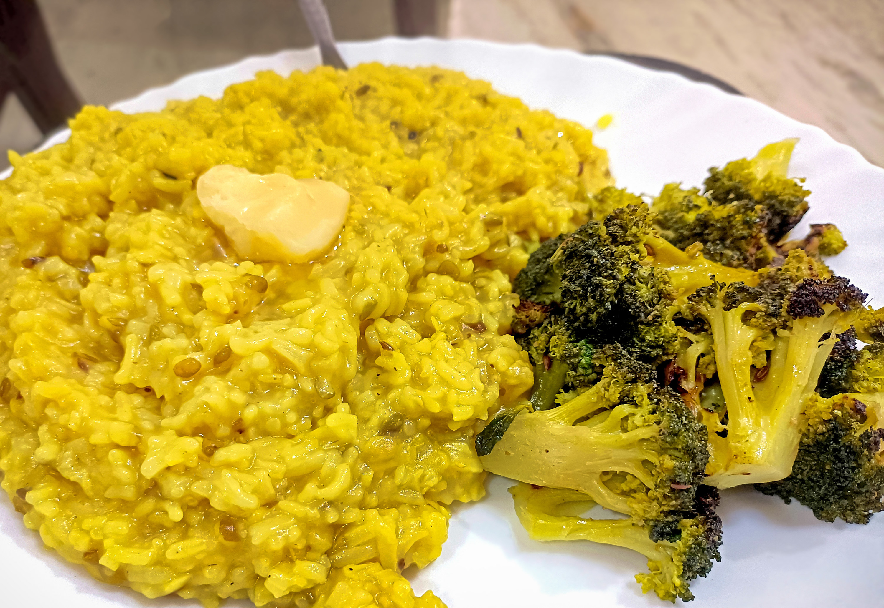 Dal khichdi with broccoli