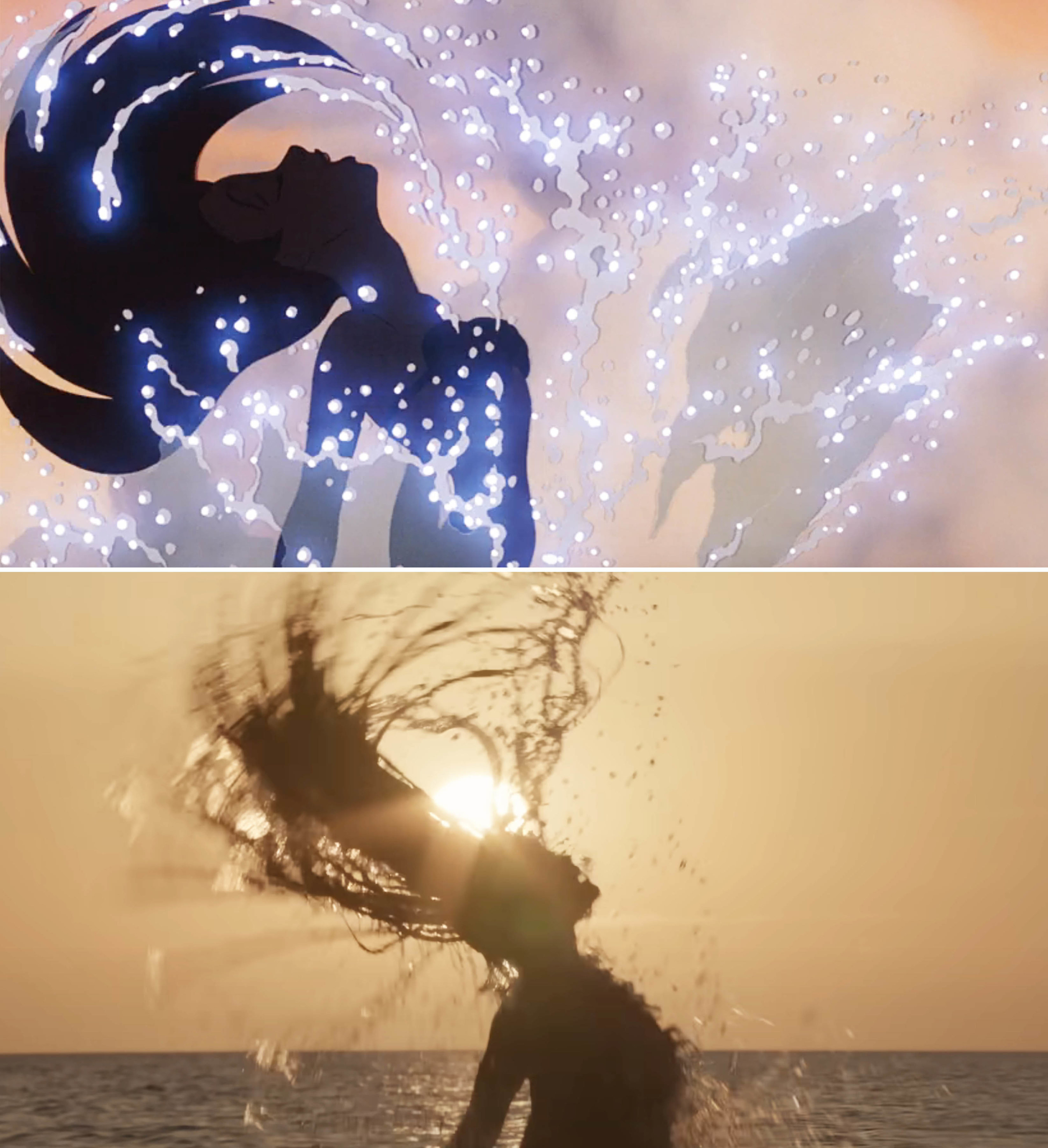 Screenshots from both &quot;Little Mermaid&quot; films
