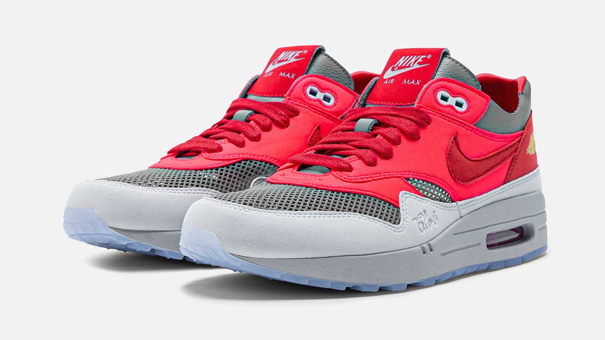 The friends and family iteration of Clot's 'Kiss of Death' Nike Air Max 1 from 2007 inspires its latest collab. Click here for the official launch details.