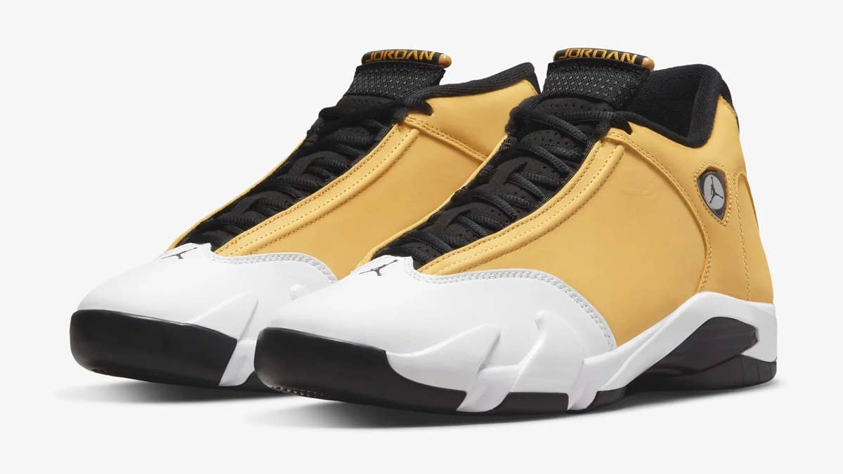 The OG-style Air Jordan 14 'Ginger' is officially dropping as a mid-top in August 2022. Click here for the early launch info of the forthcoming release.