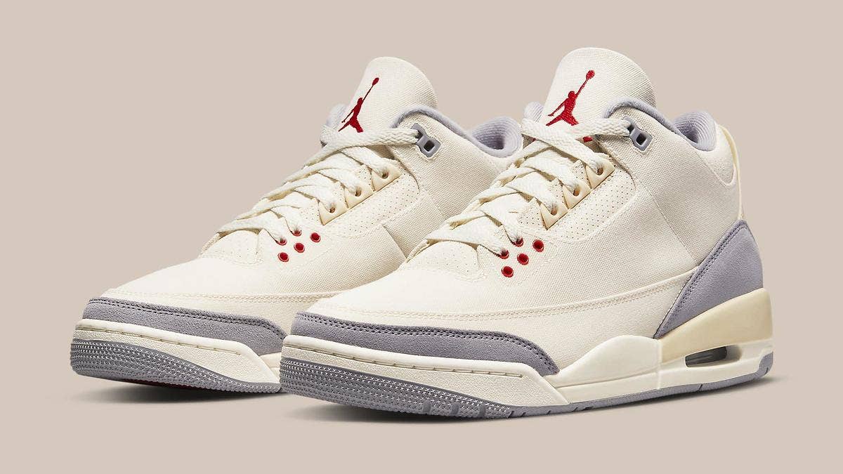 A new 'Muslin' colorway of the Air Jordan 3 is scheduled to release in March 2022. Click here for an early look at the shoe and the release info.