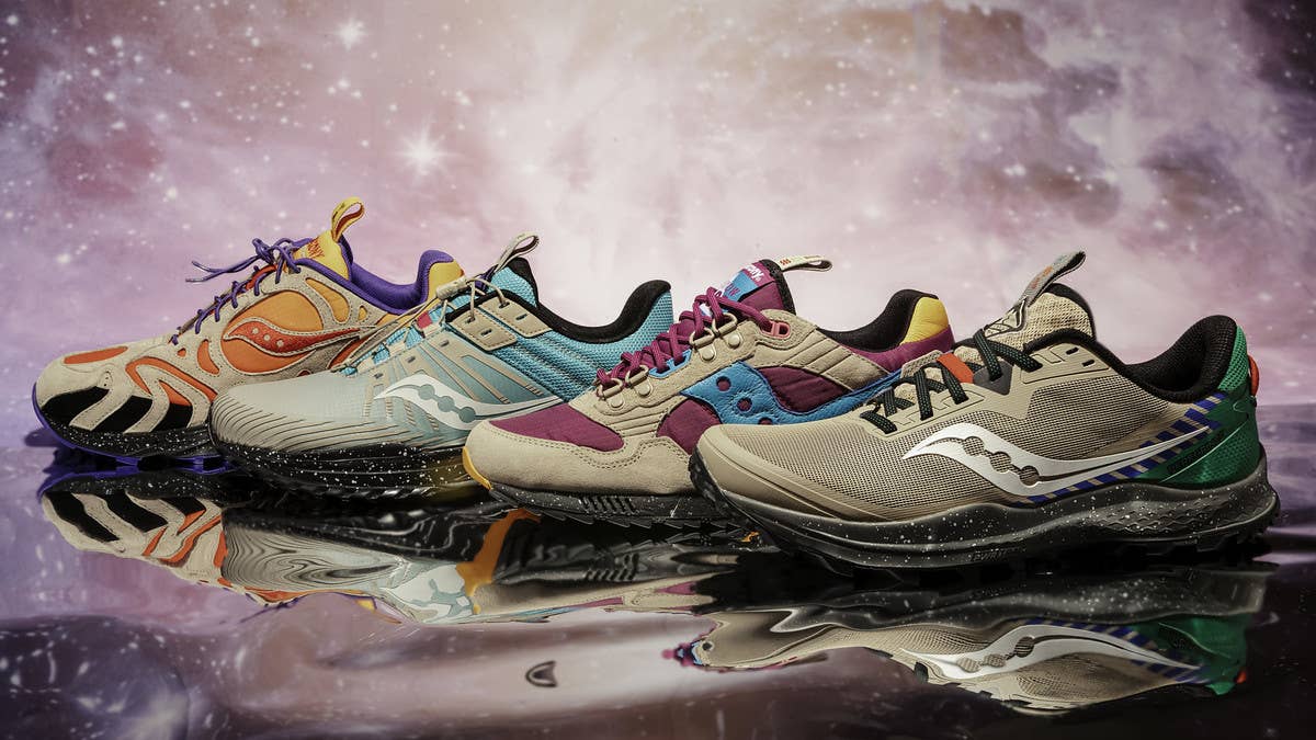 Nature and astrology inspire Saucony's four-shoe 'Astrotrail' collection releasing in May 2021. Click here for a detailed look and official release details.