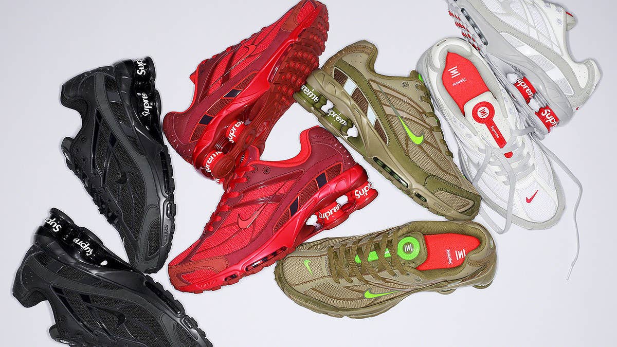 It appears that Supreme and Nike are dropping three collaborative Shox Ride 2 styles in June '22. Click here for the early info about the collab.