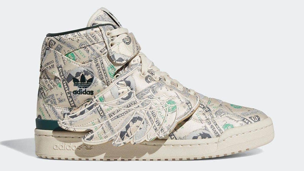 Jeremy Scott's limited Adidas Forum Hi Wings 'Money' collab from 2003 is reportedly returning in August 2021. Click here for a detailed look.