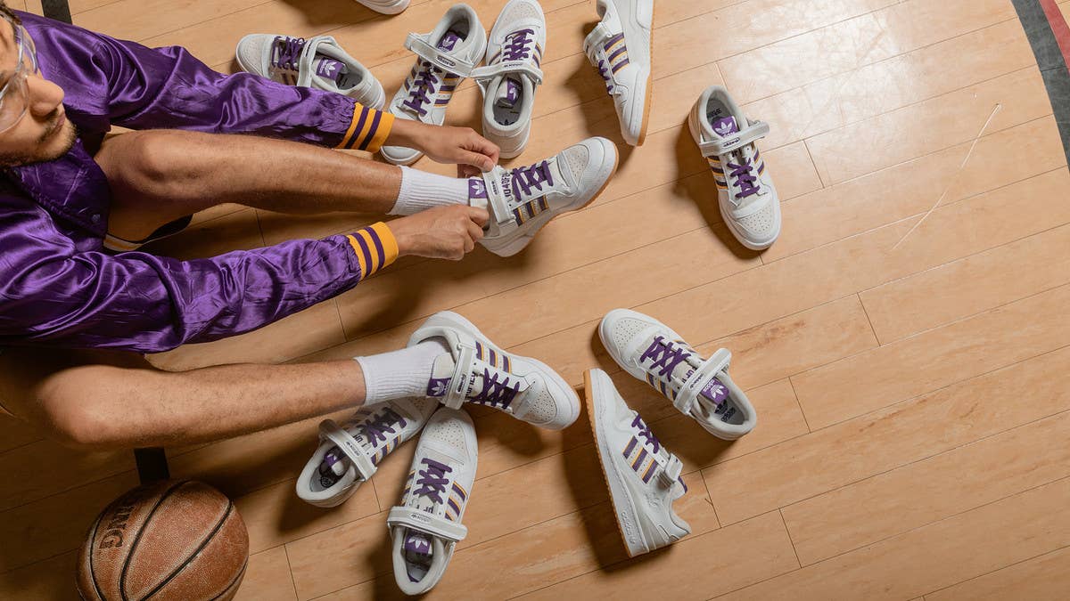 Retailer Shoe Palace has an Adidas Forum Low 'Fabulous Forum' sneaker collaboration inspired by the Los Angeles Forum coming soon. Find the release date here.