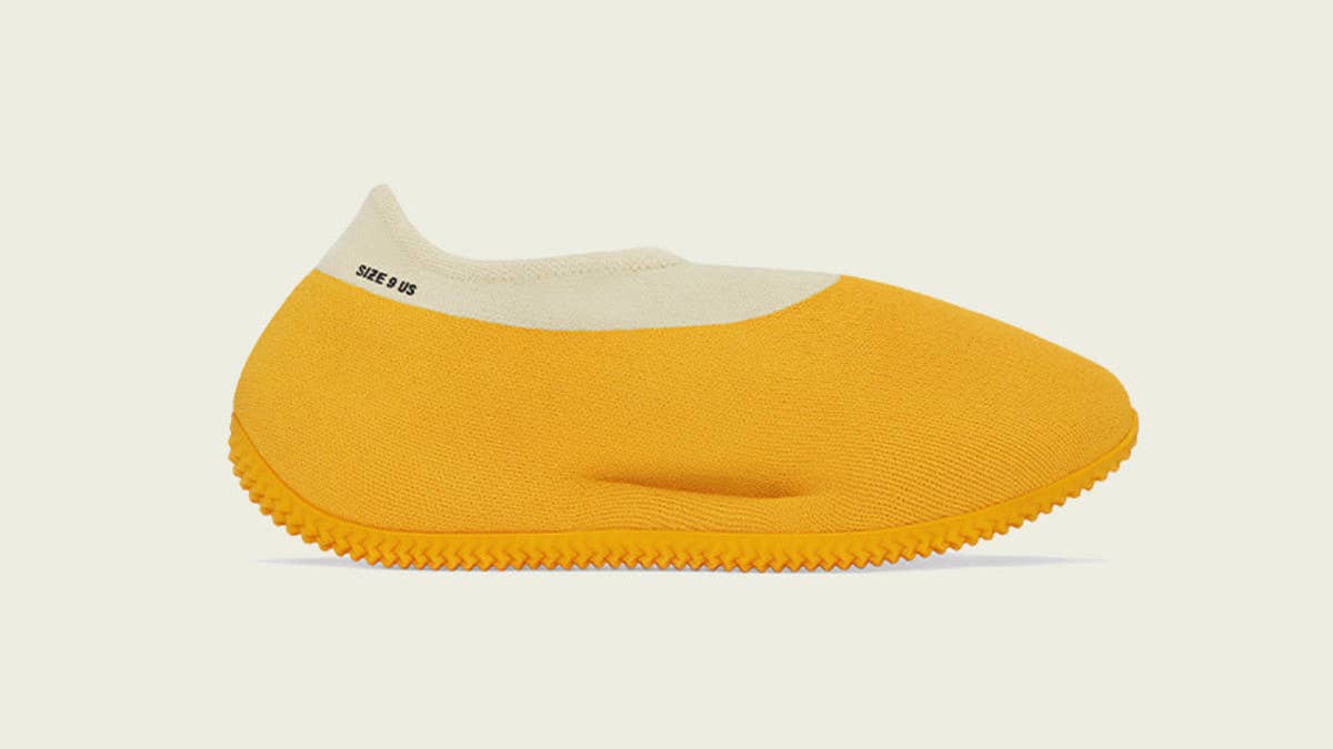 Adidas confirms that the new Yeezy Knit Rnr will make its retail debut in the 'Sulfur' colorway exclusively at Yeezy Supply in September 2021.