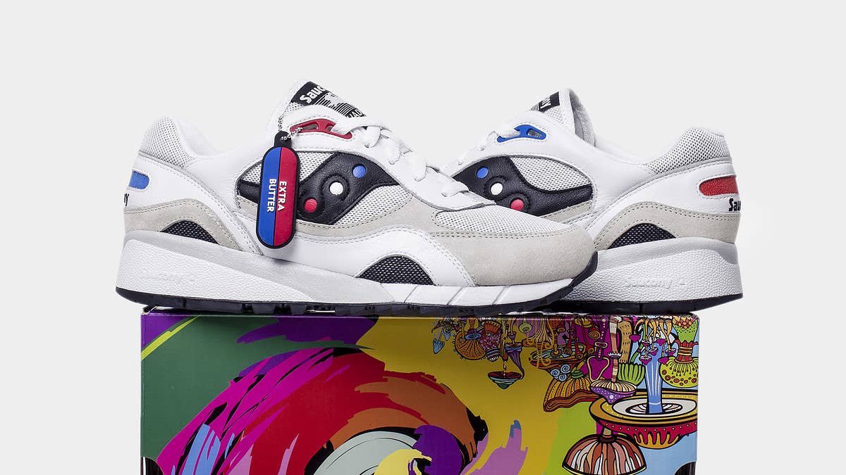 Extra Butter and Saucony are dropping a new Shadow 6000 'White Rabbit' collab that's inspired by the classic children's book Alice’s Adventures in Wonderland.