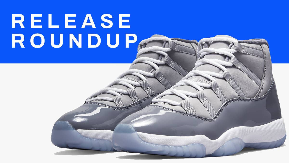 From the return of the 'Cool Grey' Air Jordan 11 to the Sacai x Kaws x Nike Blazer Low, here is a complete guide to this week's best sneaker releases.