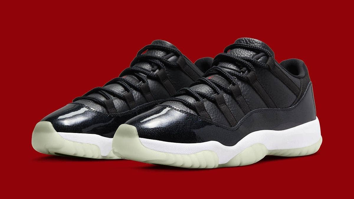 Jordan Brand is releasing an Air Jordan 11 Low Retro in a familiar '72-10' colorway in May 2022. Find out more details including release date info here.