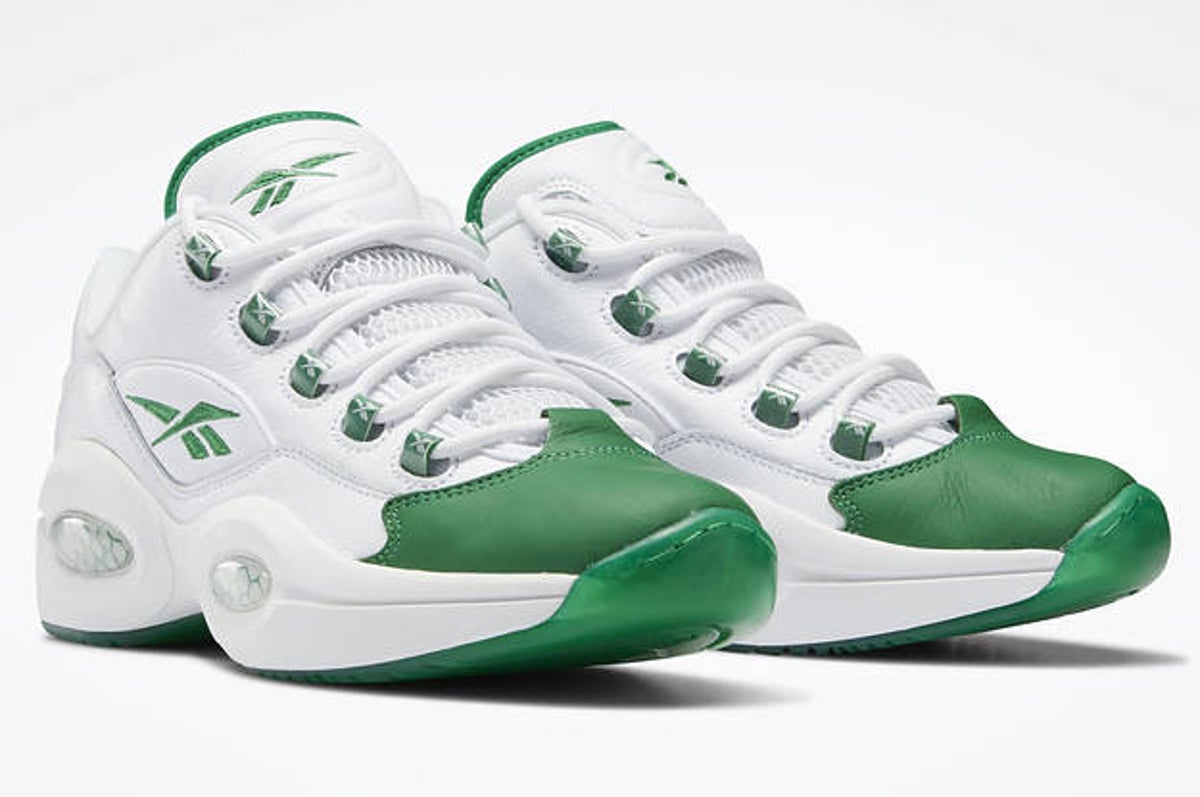 BSTN's Campaign For Reebok Question Low Green Toe Pays Tribute Iverson's  Signature Hairstyles •