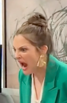 Closeup of angry Drew Barrymore