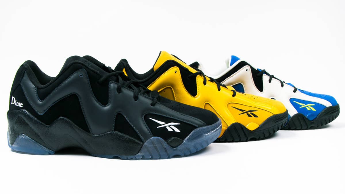 Montreal-based skatewear label Dime's Reebok Kamikaze 2 collab is releasing in three colorways in December 2020. Click here for additional details.