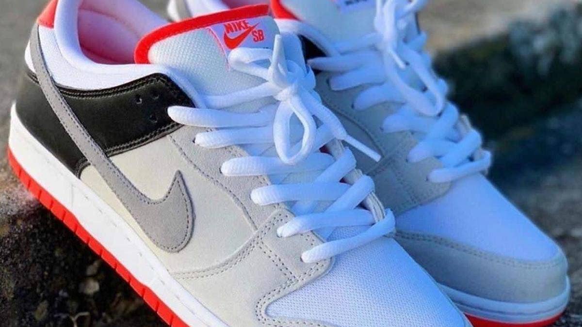 Nike SB is releasing a new colorway of the Dunk Low that's inspired by the classic 'Infrared' Air Max 90. Click here to learn more.