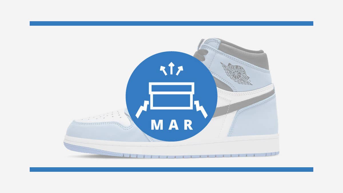 From the Air Jordan 1 High 'University Blue' to the 'Midnight Navy' Air Jordan 3, here are the most important Air Jordan release dates for March 2021.