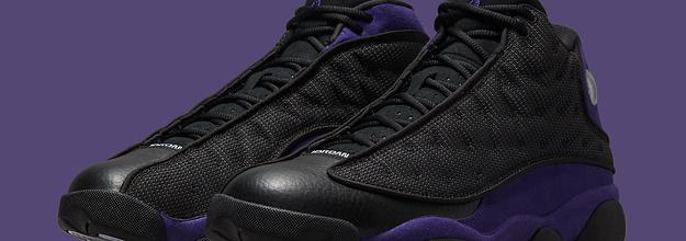 purple and black jordans 13 release date