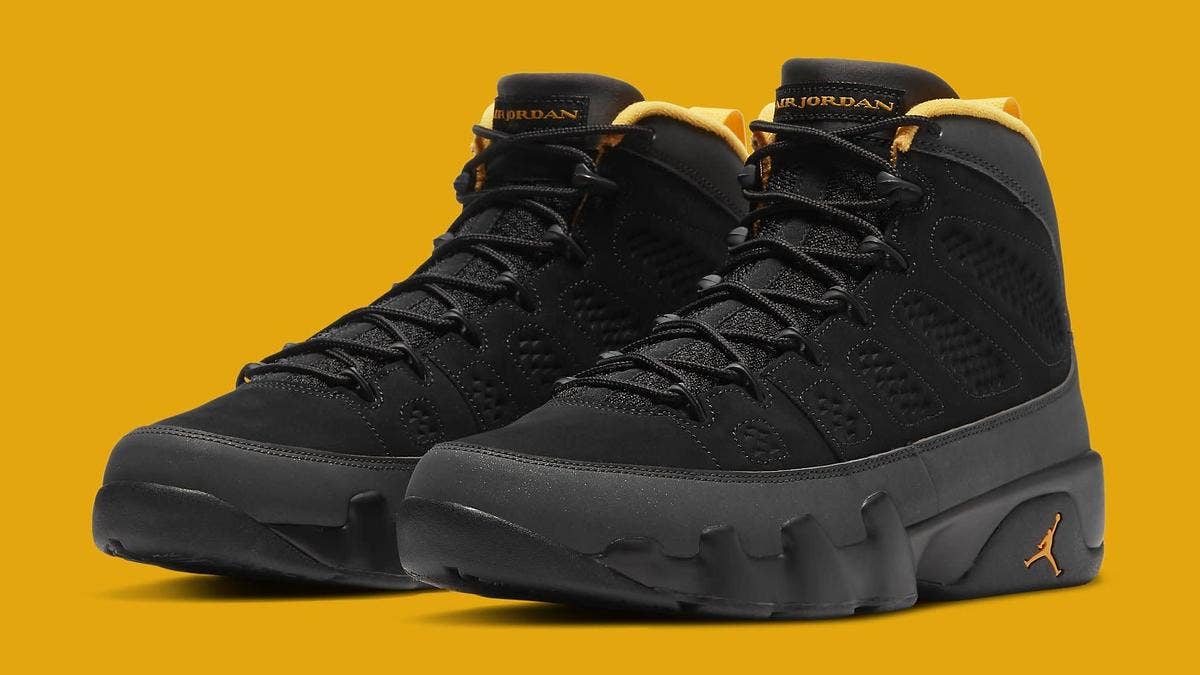 The 'University Gold' Air Jordan 9 is slated to releasing in January 2021. Click here for a closer look and official release info.