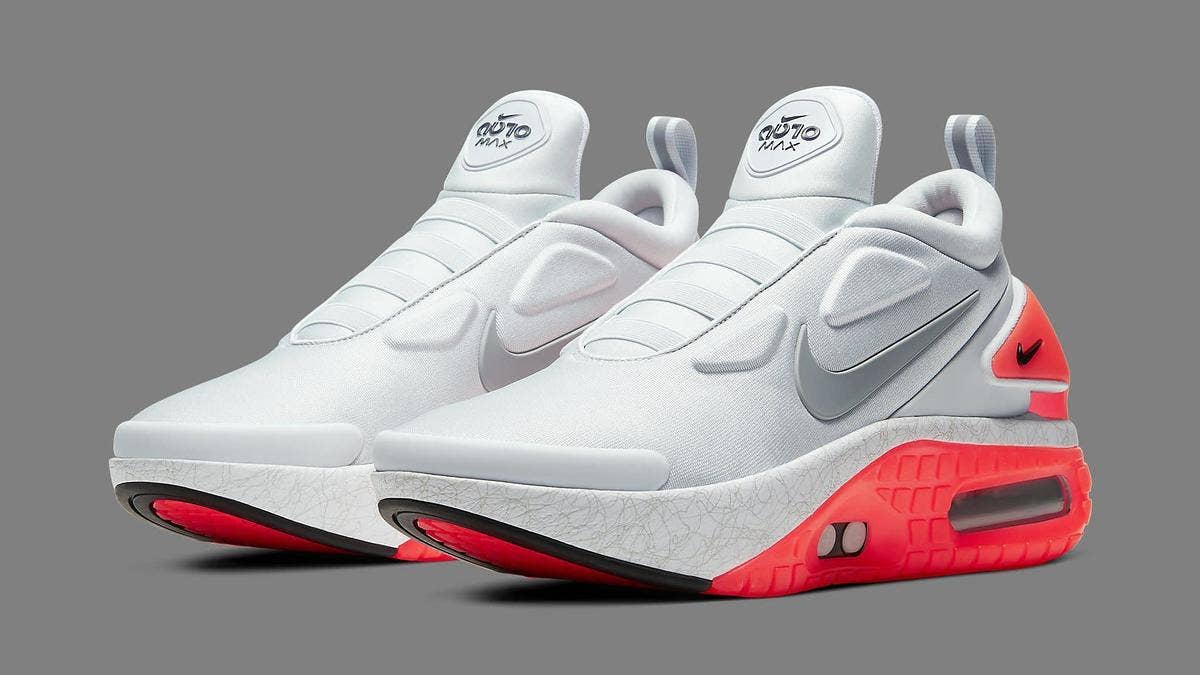 The Nike Adapt Auto Max is releasing in the classic 'Infrared' color scheme in May 2020. Click here to learn more.