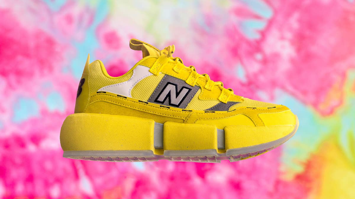 The 'Sunflower Yellow' colorway of Jaden Smith's New Balance Vision Racer sneaker is releasing in November 2020. Click here for the official release details.