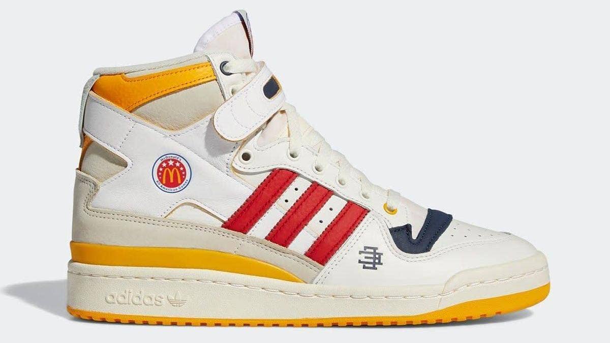 Designer Eric Emanuel and Adidas are collaborating on a special Forum Hi in celebration of the McDonald's All-American Games. Click here to learn more.