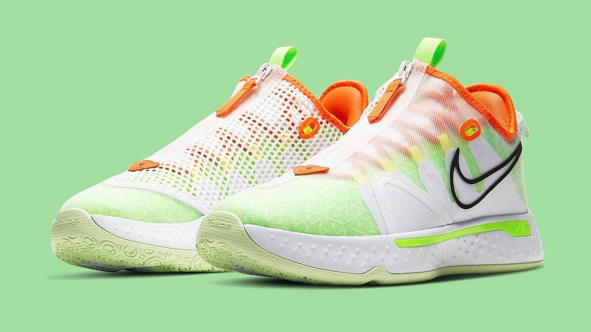 An official look at a new 'White GX' Gatorade x Nike PG 4 colorway surfaces and it releases in July 2020. Click here to learn more.