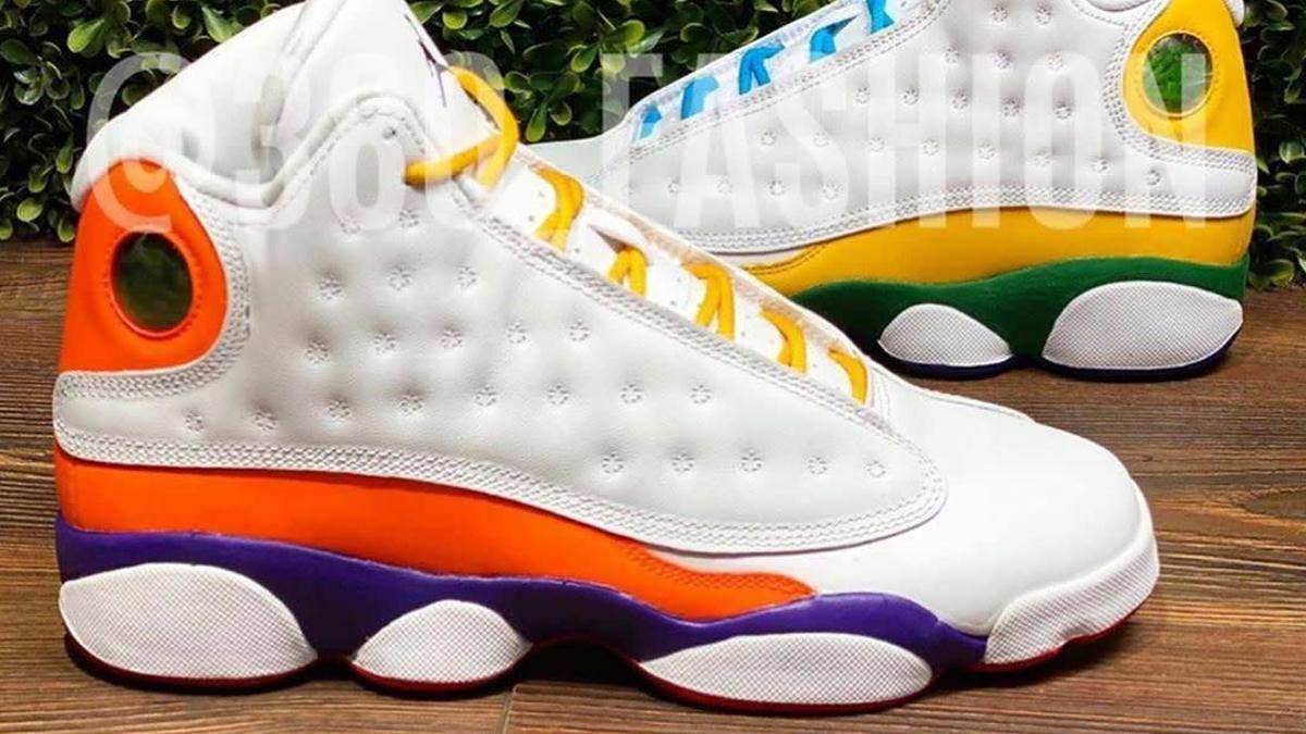 This multi-colored 'Playground' Air Jordan 13 Retro GS is releasing exclusively in kids sizing in January 2020. Click here to learn more.
